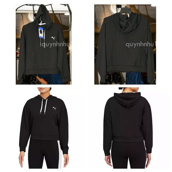 NWT PUMA Women's Lightweight Modern Sport Hoodie Pullover in black - Picture 1 of 7